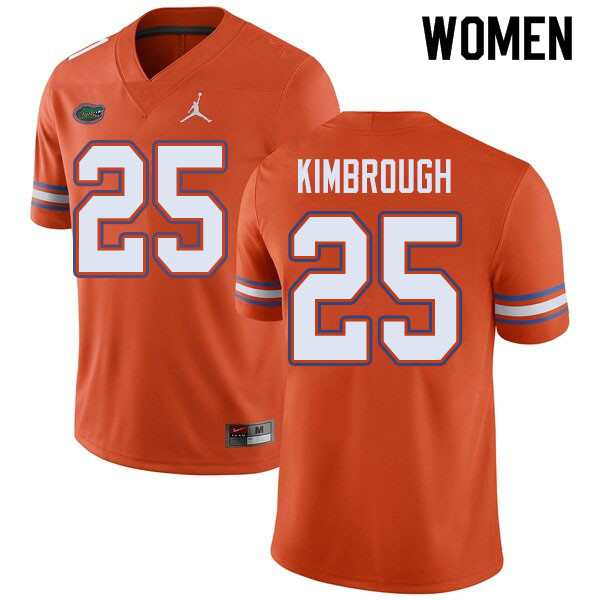 Jordan Brand Women #25 Chester Kimbrough Florida Gators College Football Jerseys Sale-Orange - Click Image to Close